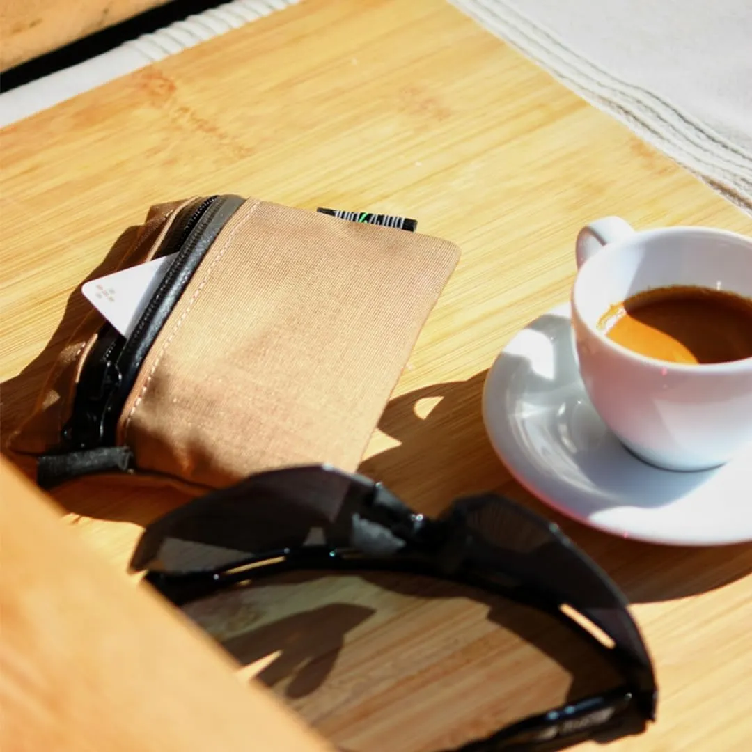 Karman Zipper Pouch - Lightweight, Flexible, Water and Abrasion Resistant Compact Zip Pouch Wallet for Women & Men, Multi-Purpose Holder for Cards, Cash, and Essentials