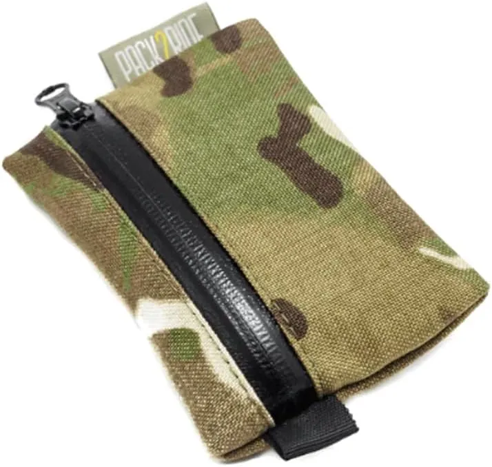 Karman Zipper Pouch - Lightweight, Flexible, Water and Abrasion Resistant Compact Zip Pouch Wallet for Women & Men, Multi-Purpose Holder for Cards, Cash, and Essentials