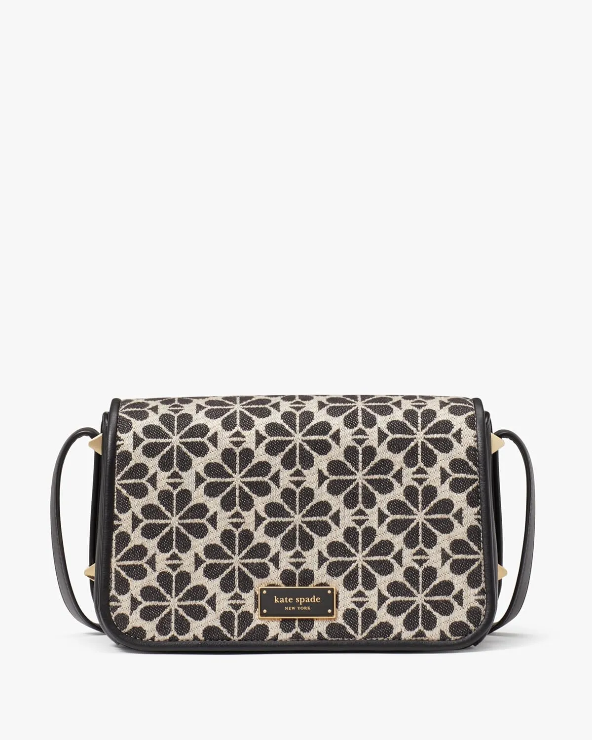 kate spade new york Spade Flower Coated Canvas Small Flap Crossbody, Sand Multi