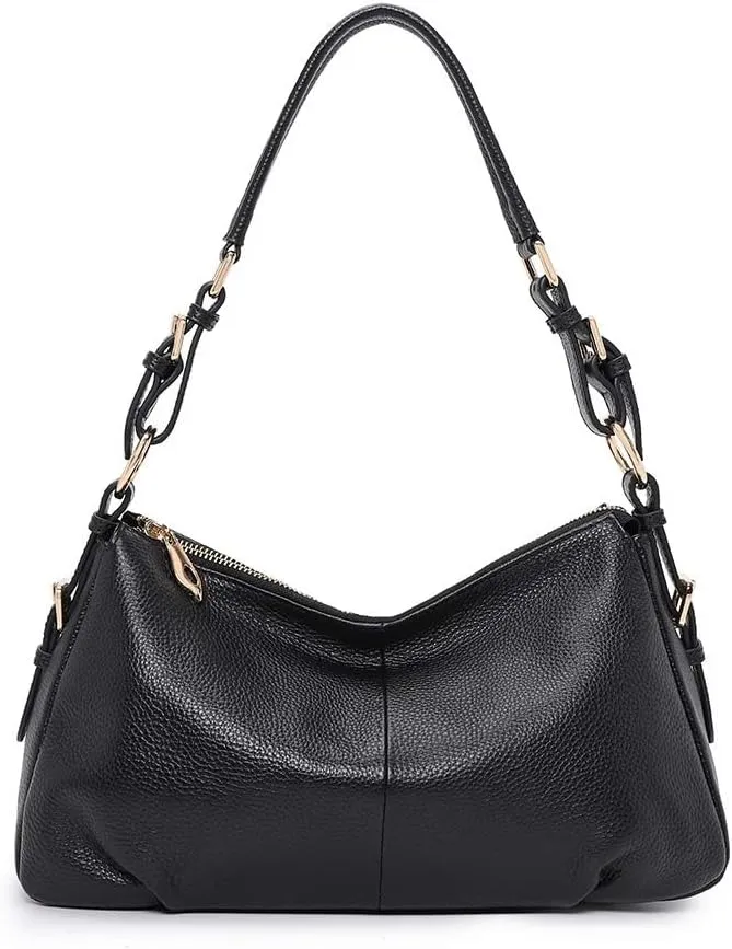 Kattee Soft Leather Hobo Handbags for Women, Genuine Top Handle Bags Vintage Shoulder Purses