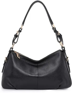 Kattee Soft Leather Hobo Handbags for Women, Genuine Top Handle Bags Vintage Shoulder Purses