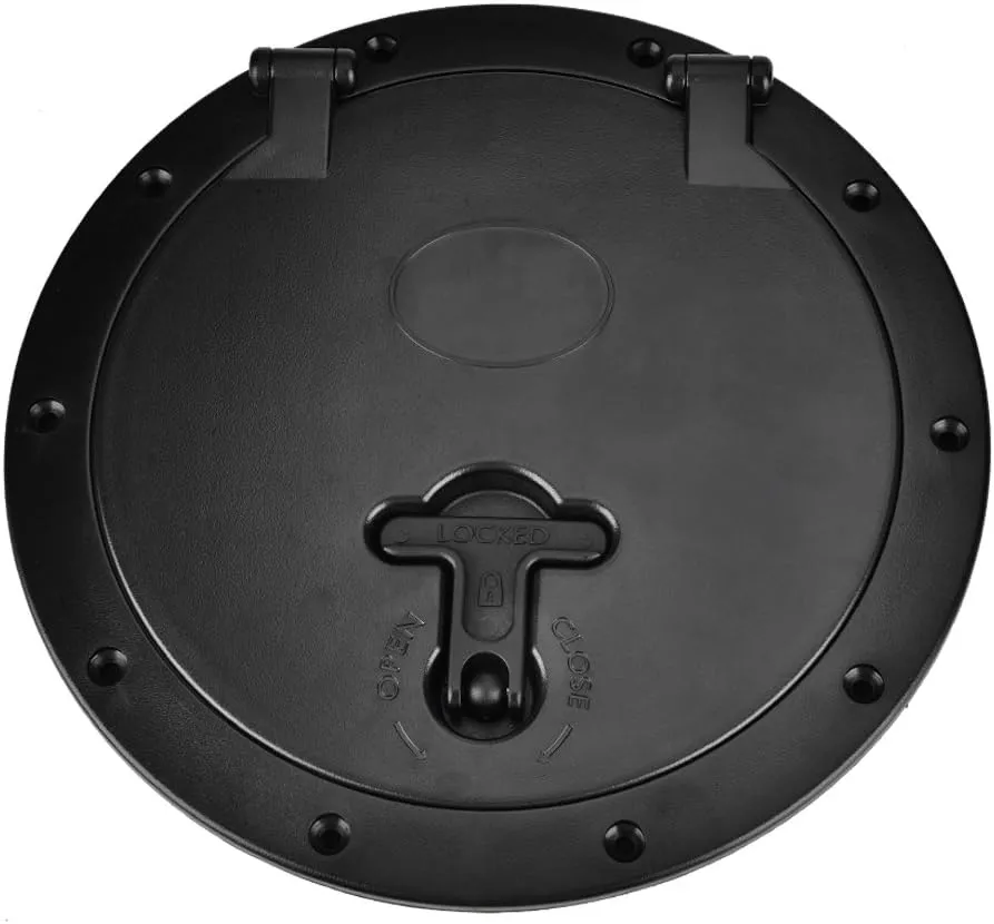 Kayak Boat Hatch Cover, Deck Plate Kit Including 8 Inch Hatch Cover Red Water-Resistant Storage Bag and 8 Pcs Compatible Screws for Fishing Sailing