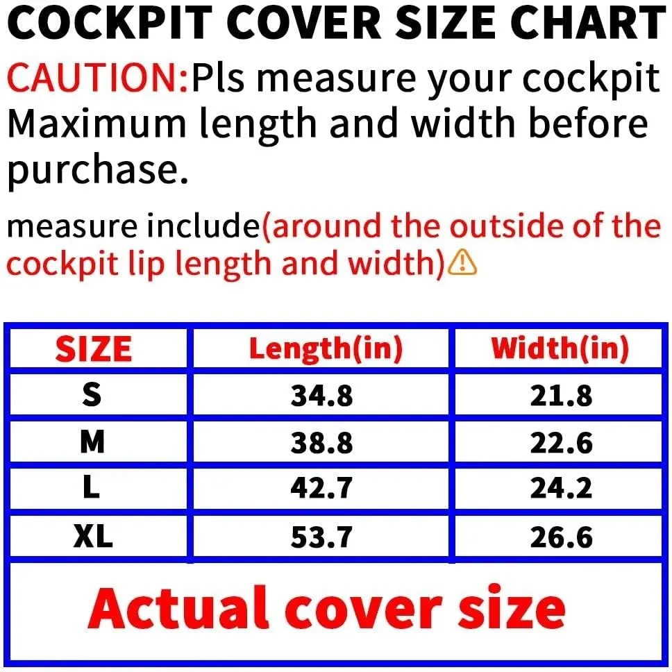 Kayak Cockpit Cover UV60  420D Oxford Adjustable Canoe Dust-Proof and Waterproof Seat Cover