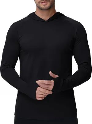 KEFITEVD Hoodies for Men UPF 50  Long Sleeve Rash Guard SPF Swim Fishing Lightweight Quick Dry UV Shirts