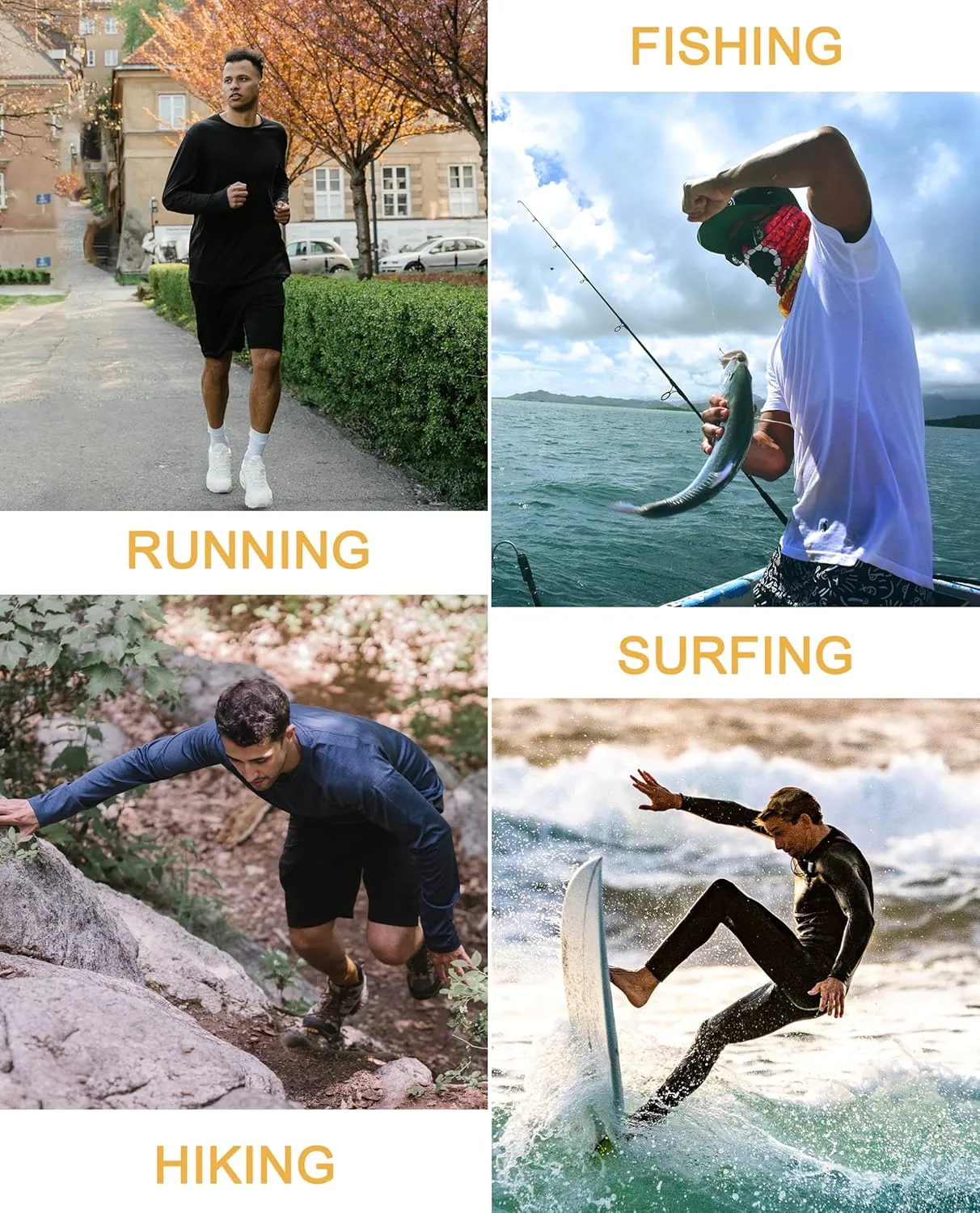 KEFITEVD Men's Short Sleeve UPF 50  Sun Protection Shirts Quick Dry Rashguard Swim Shirt SPF Workout Fishing Athletic T-Shirt