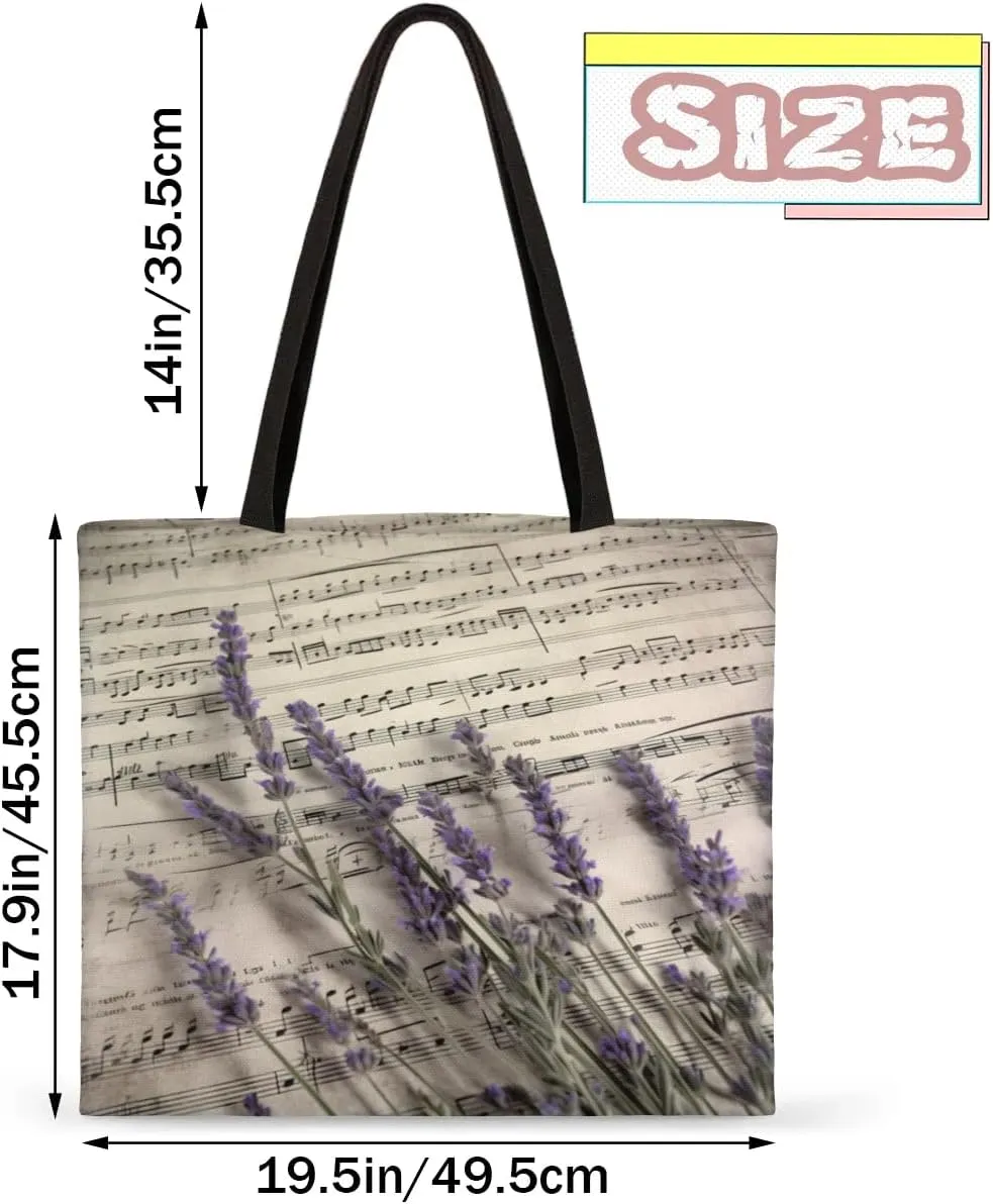 Kitten In Cup Canvas Tote Bag for Women Men Stylish Tote Handbag Shoulder Bag Reusable Grocery Bag
