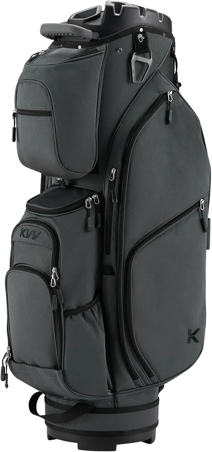 KVV 14 Way Top-Molded Organizer Cart Bag with Rain Cover, Full Length Divider, Spacious Cooler Pockets