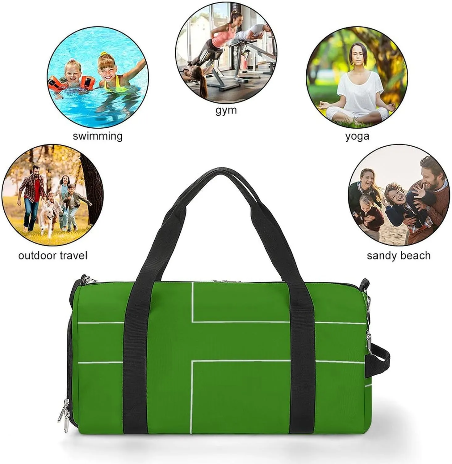 Ladonia Flag Sports Gym Bag for Boys Girls with Shoe Compartment Weekender