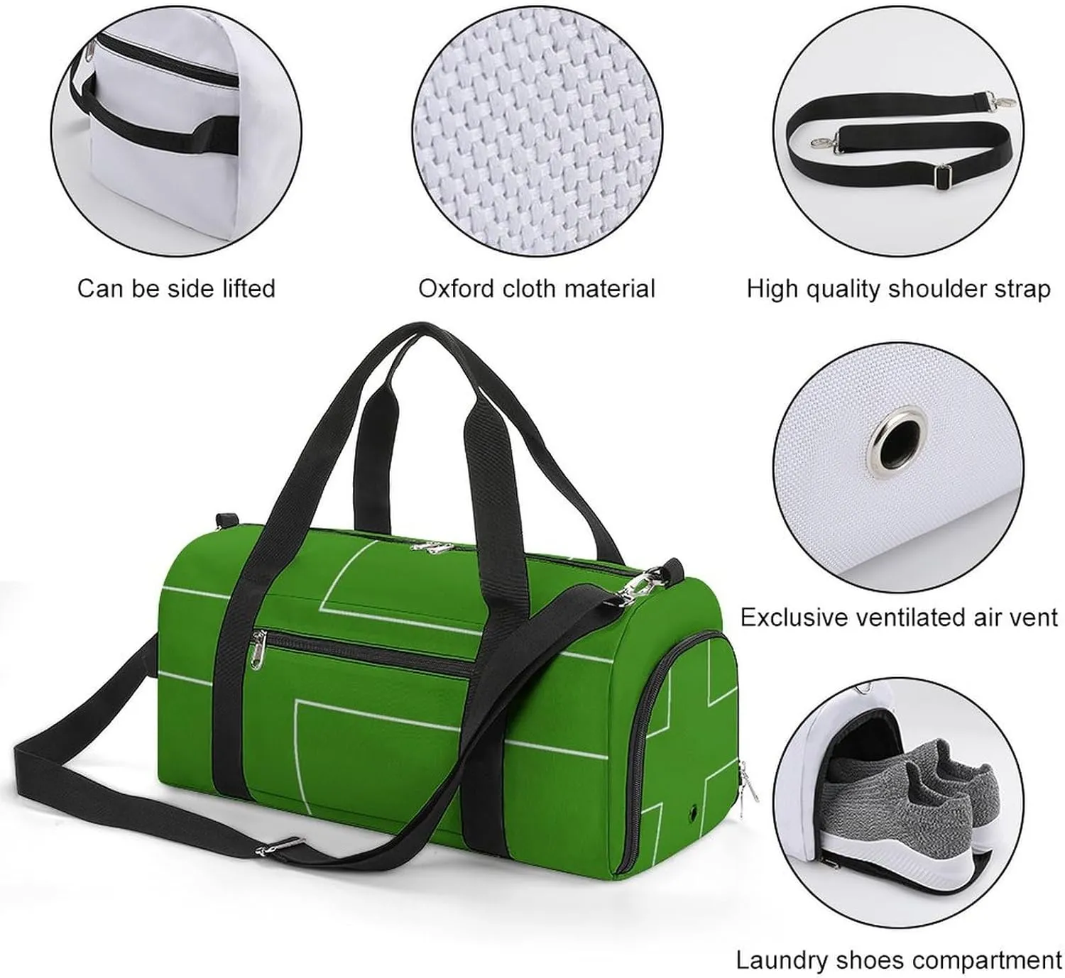 Ladonia Flag Sports Gym Bag for Boys Girls with Shoe Compartment Weekender