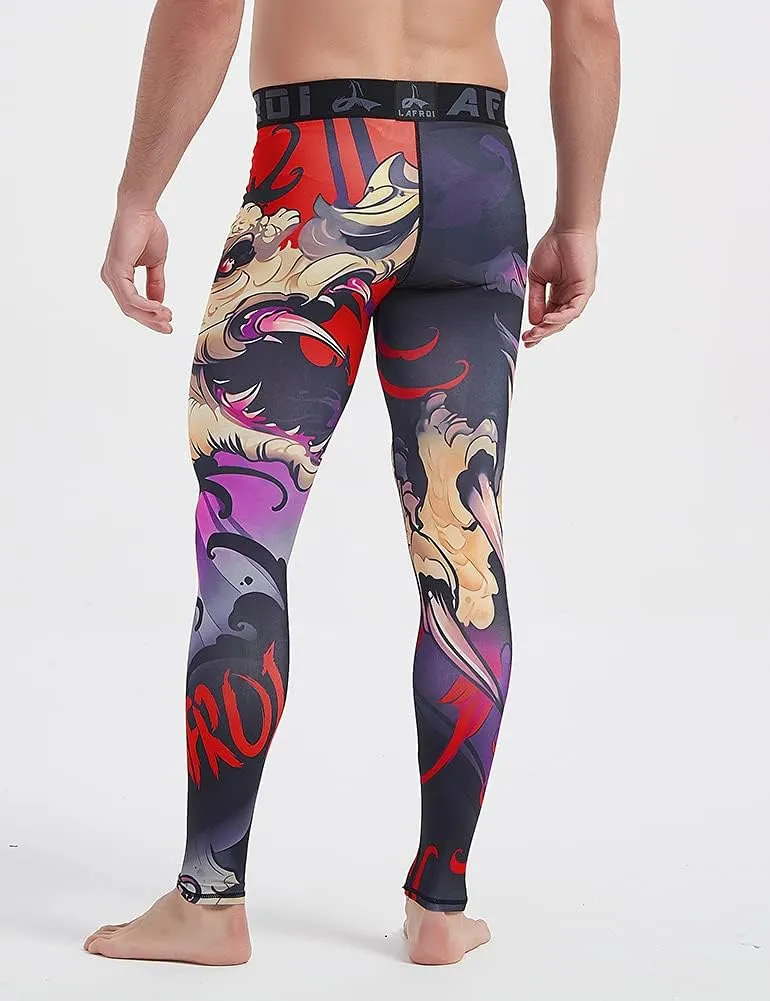 LAFROI Men's Quick Dry Cool Compression Fit Tights Leggings Waistband-YSK08
