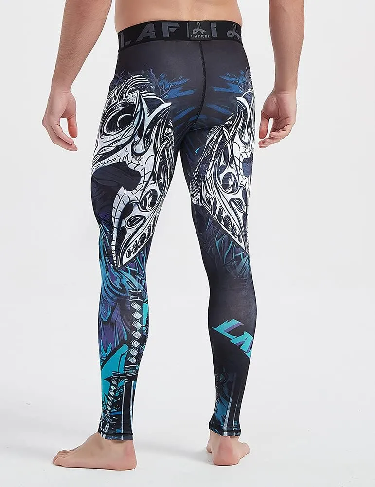 LAFROI Men's Quick Dry Cool Compression Fit Tights Leggings Waistband-YSK08