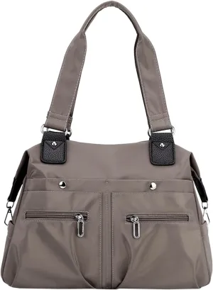 LangRents Large Capacity Waterproof Multi Pocket Shoulder Bag,Nylon Waterproof Tote Bag,Crossbody Travel Messenger Bag