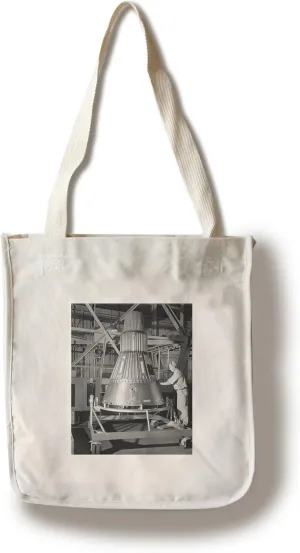 Lantern Press Project Mercury, Capsule #2, Vintage Photograph (100% Cotton Canvas Reusable Tote Bag)