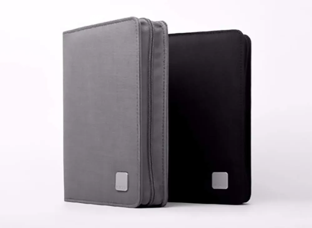 Lanxivi 10 Slots Fountain Pen Case Gray, Waterproof Canvas Pen Holder Display Pouch Bag by KACO