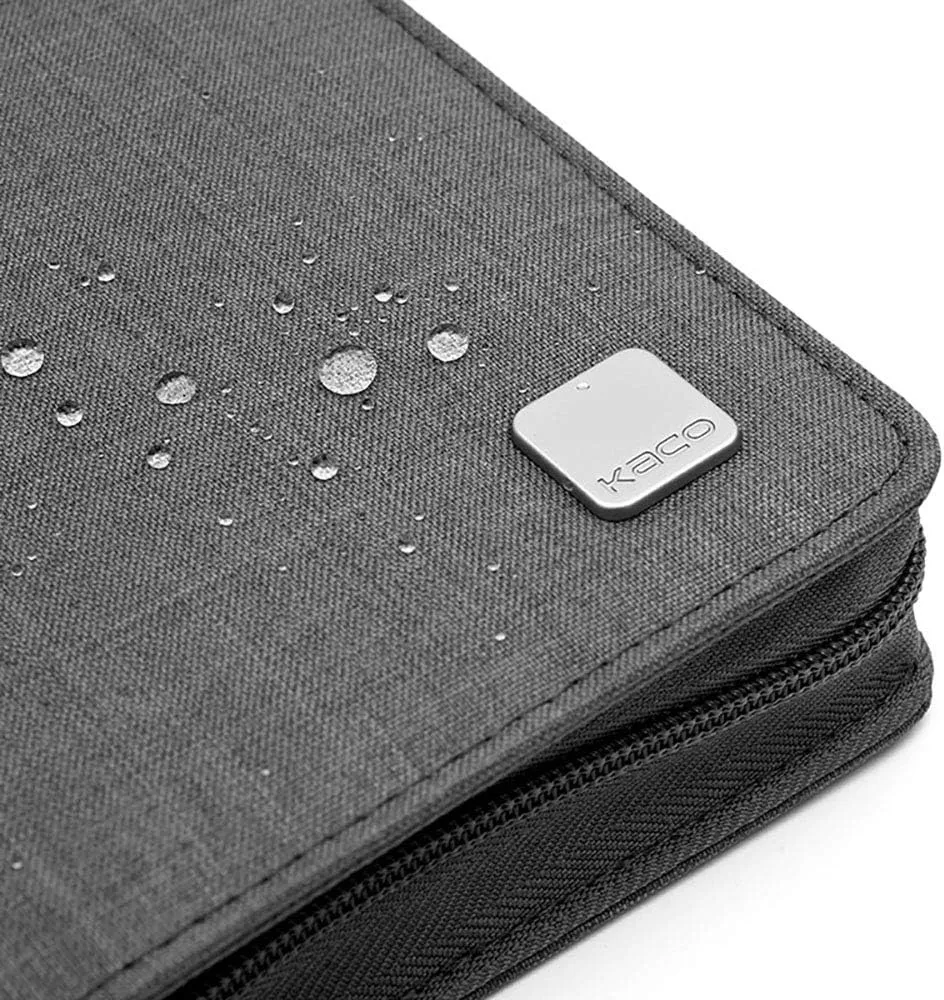 Lanxivi 10 Slots Fountain Pen Case Gray, Waterproof Canvas Pen Holder Display Pouch Bag by KACO