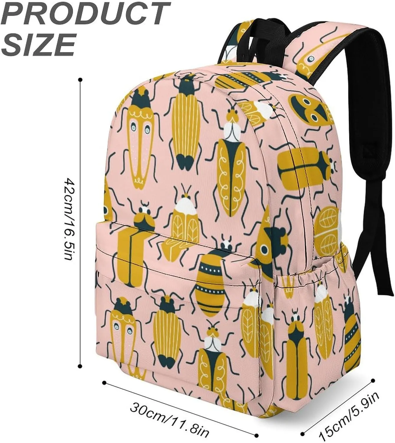 Laptop Backpack for Men Women Cute Beetle Travel Work Backpack with Compartment Large Capacity Spring Daypack Business Work Bag