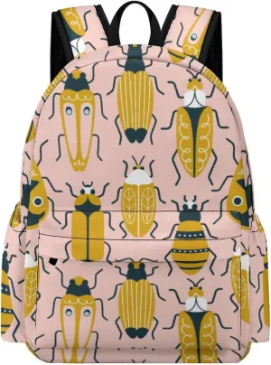 Laptop Backpack for Men Women Cute Beetle Travel Work Backpack with Compartment Large Capacity Spring Daypack Business Work Bag