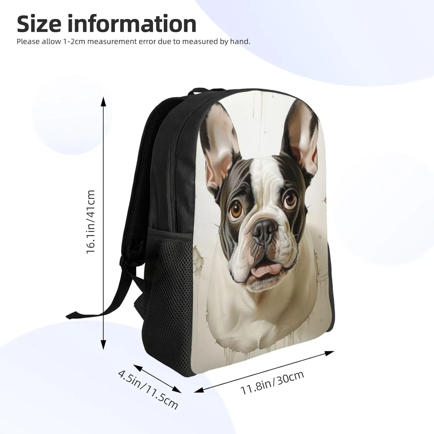 Laptop Backpack for Women Men Carry-on Backpack Dog Head Daypack Lightweight Travel Shoulder Bags