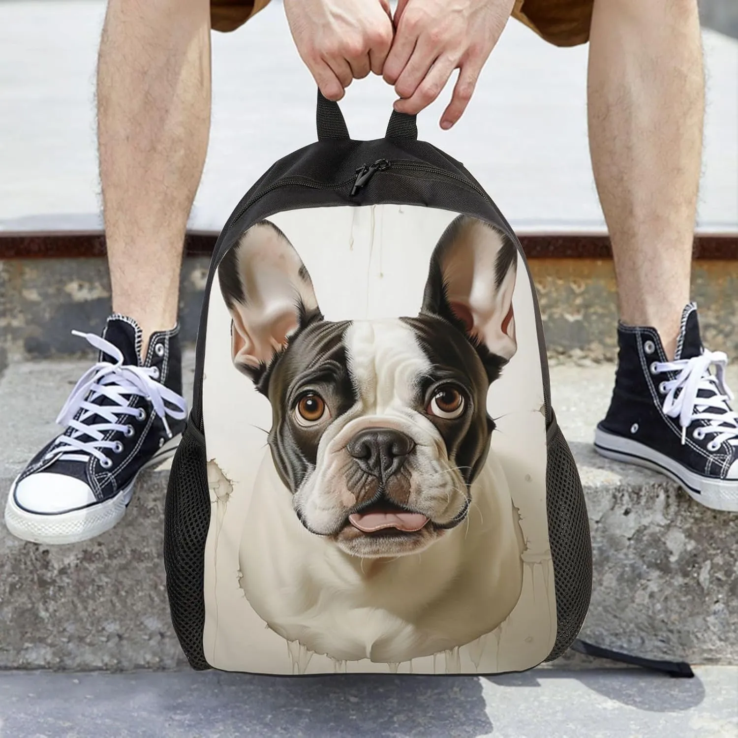 Laptop Backpack for Women Men Carry-on Backpack Dog Head Daypack Lightweight Travel Shoulder Bags