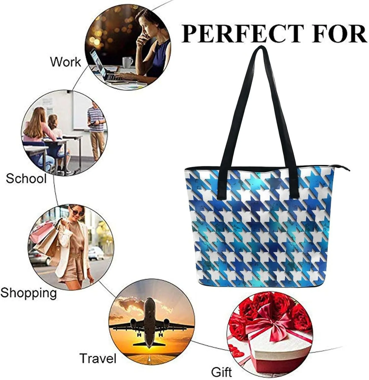 Large Casual Soft Leather Purse Fashion Hobo Handbags Tote Bag With Zipper