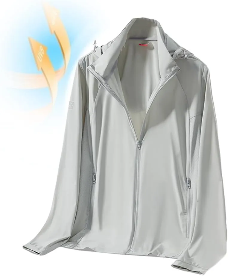 Large Size Sunscreen Fishing Clothing Men's Summer Detachable Anti-Uv Rash Guard Coat Ice Silk Sun Protection Clothing