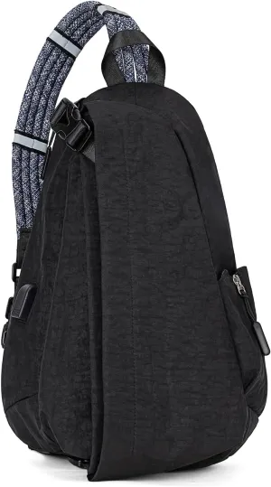 Large Sling Bag Nylon Purse Crossbody Bags for Women Waterproof Shoulder Bag for Women Men Travel Hiking