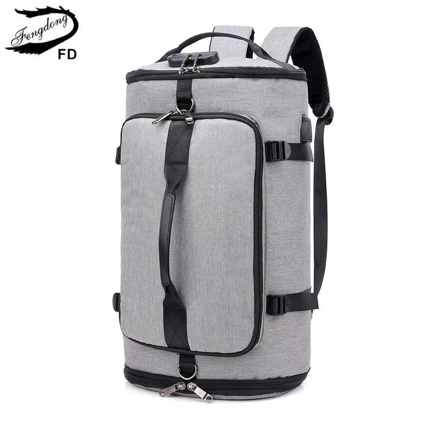 Large travel backpack - anti-theft password lock USB charge