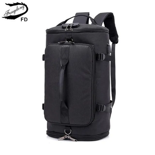 Large travel backpack - anti-theft password lock USB charge
