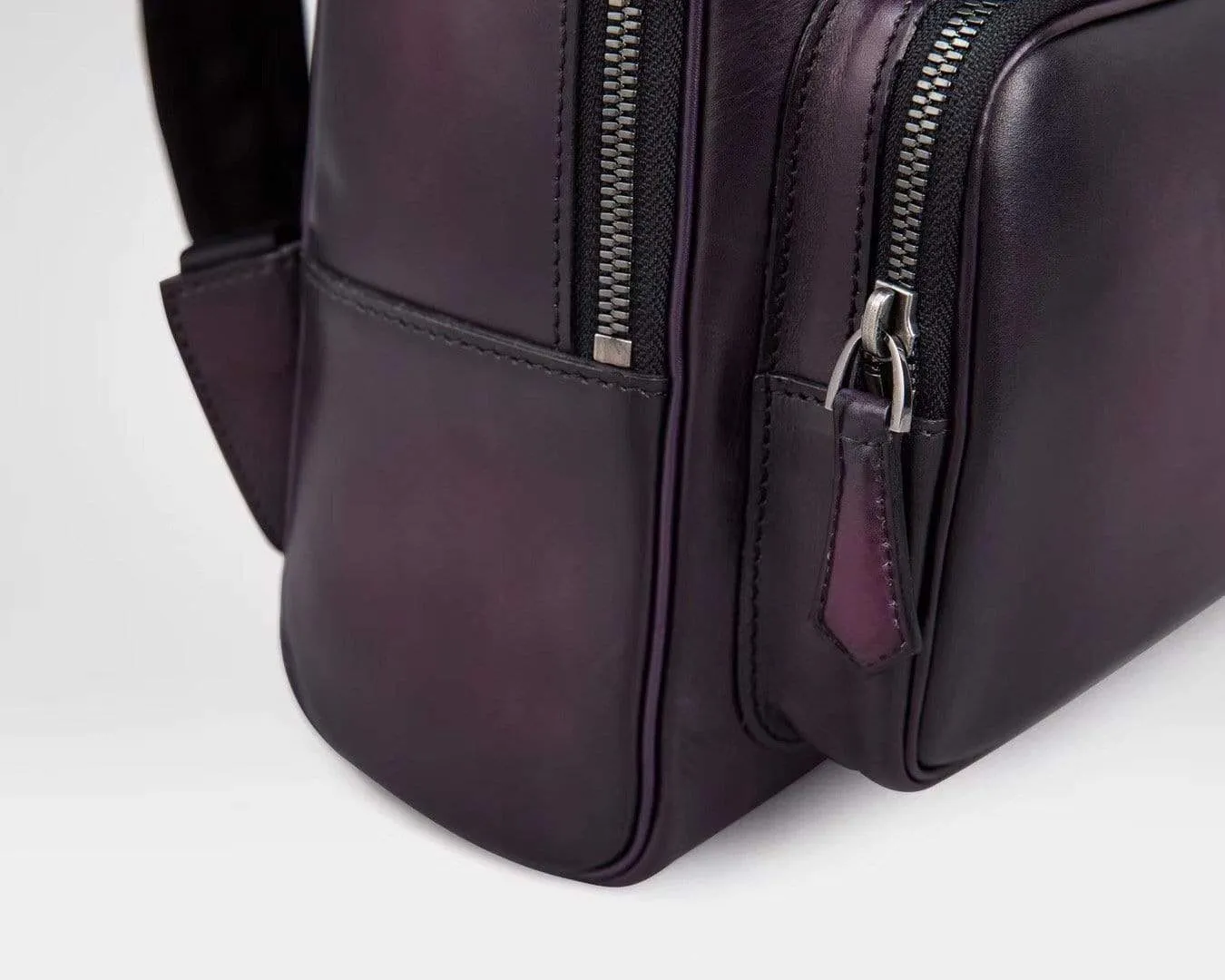 Large Vintage Smooth  Cowhide Leather Backpack