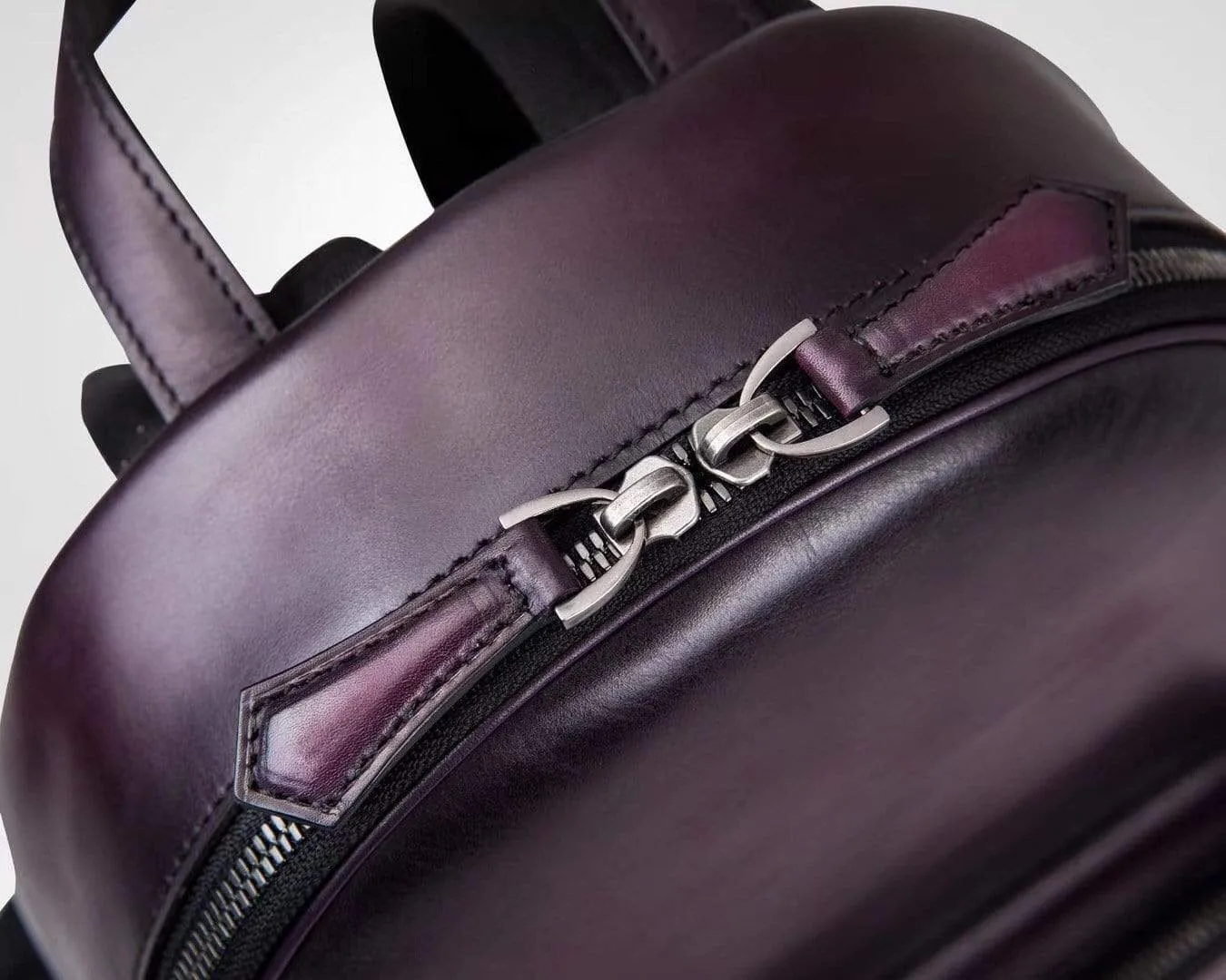 Large Vintage Smooth  Cowhide Leather Backpack