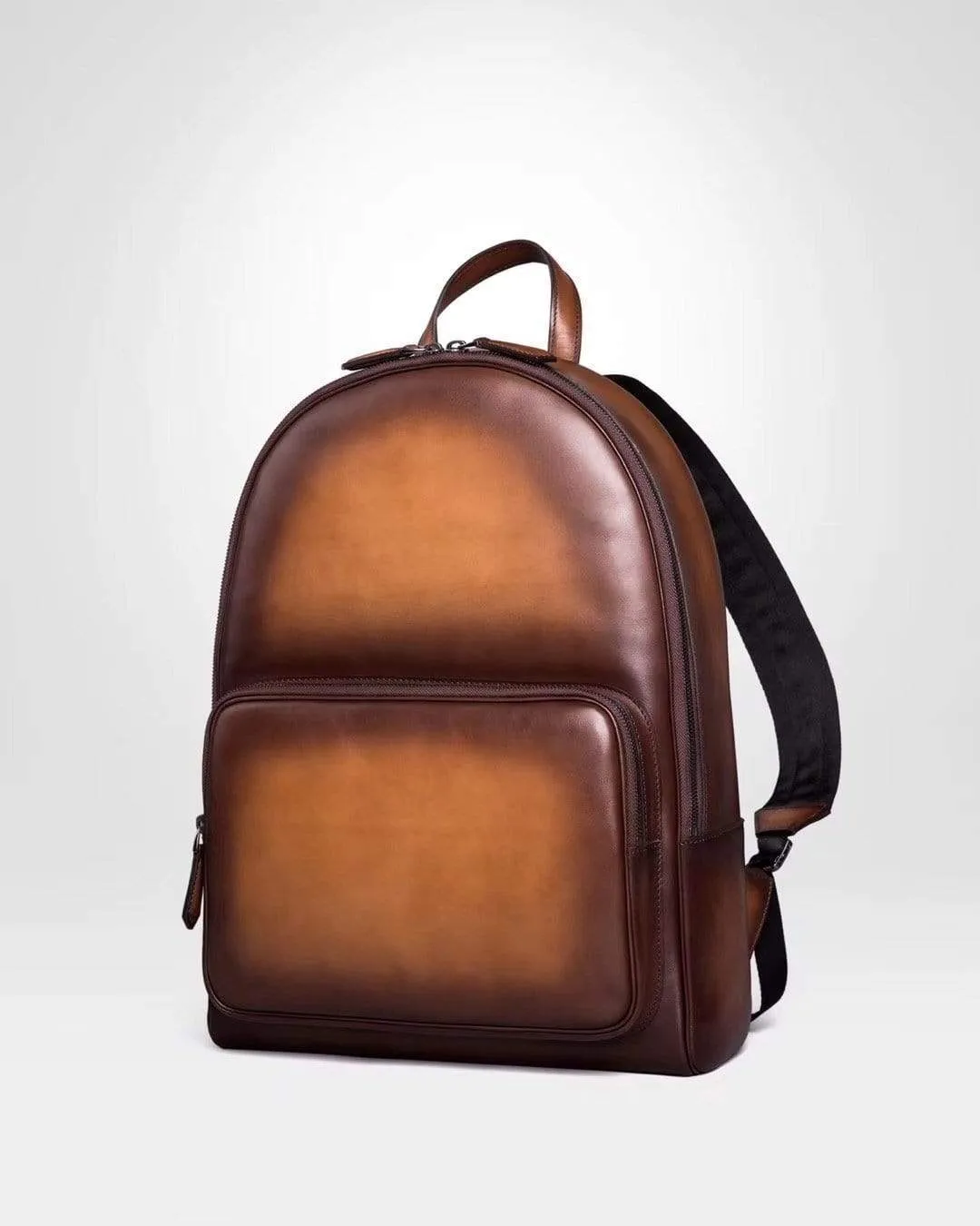 Large Vintage Smooth  Cowhide Leather Backpack