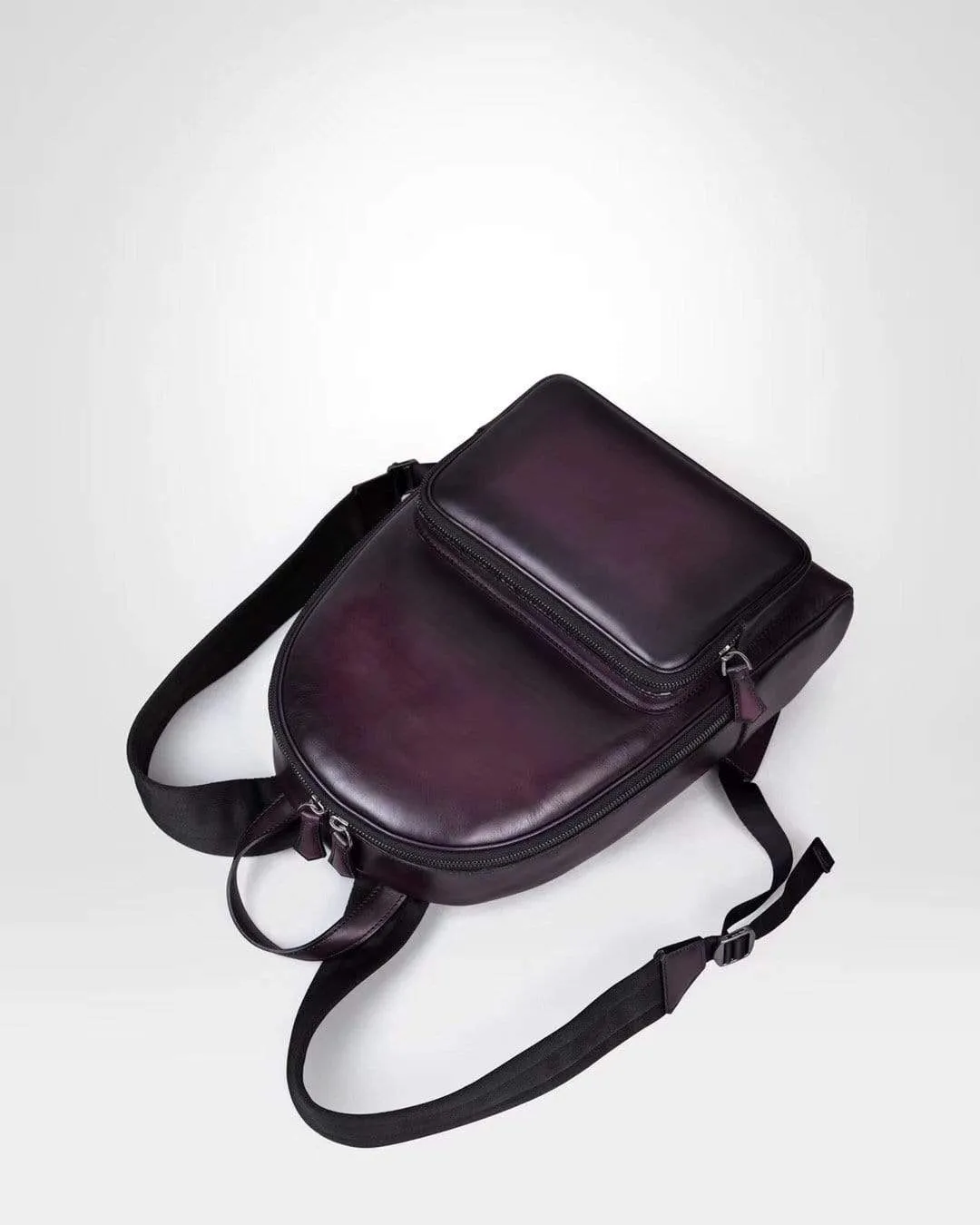 Large Vintage Smooth  Cowhide Leather Backpack