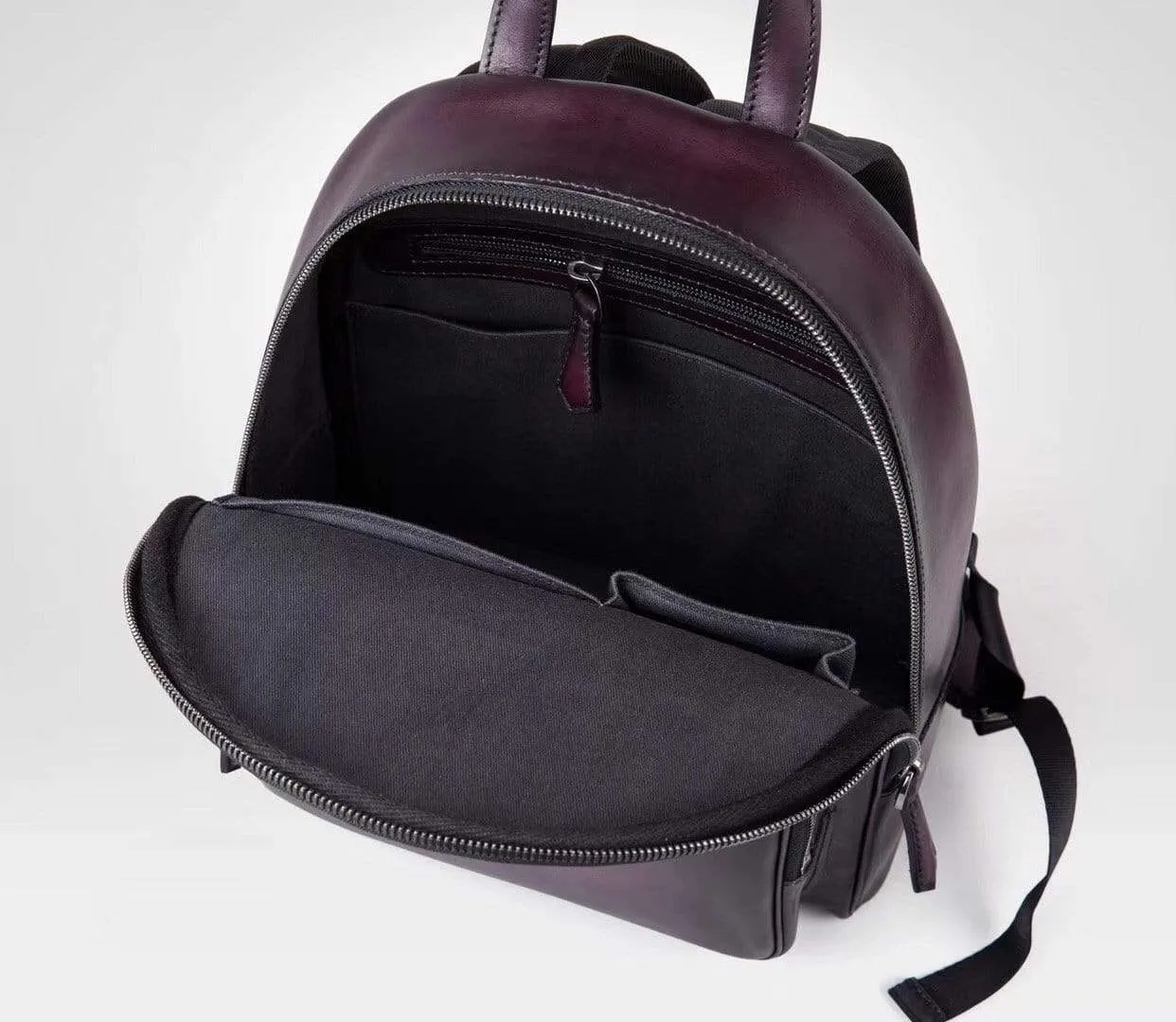 Large Vintage Smooth  Cowhide Leather Backpack