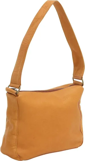 Le Donne Top Zip Shoulder Bag, Leather Handbag