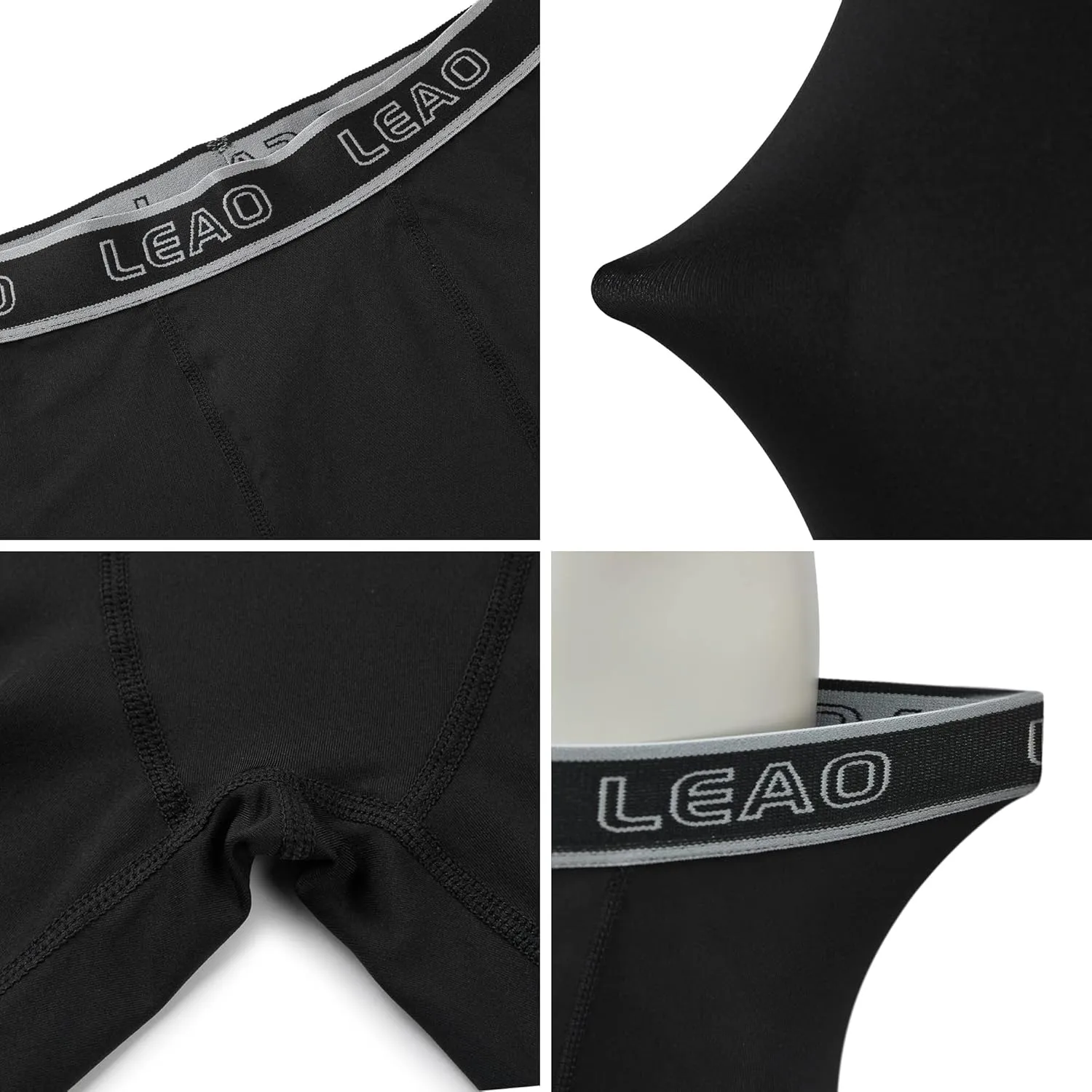 LEAO Youth Boys Compression Leggings Fleece Quick Dry Sports Tights Soccer Baseball Basketball Baselayer Pants