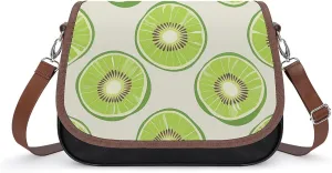 Leather Crossbody Bag for Women Bugs And Leaves Detachable Strap Handbags Travel Purse Shoulder Bag for Daily Use