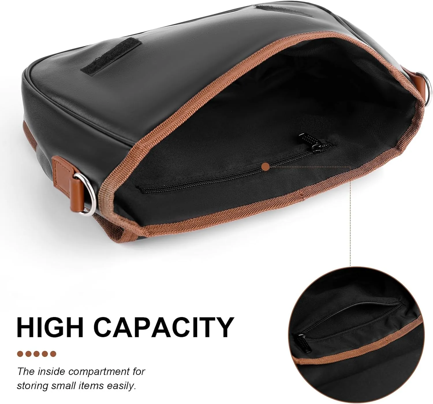 Leather Crossbody Bag for Women Sandwich Repeating Pattern Detachable Strap Handbags Travel Purse Shoulder Bag for Daily Use