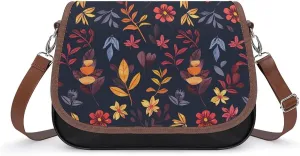 Leather Crossbody Bag for Women Sandwich Repeating Pattern Detachable Strap Handbags Travel Purse Shoulder Bag for Daily Use