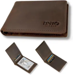 Leather Wallets For Men | A RFID Wallet For Men Designed to Securely Carry Your Essentials. Slim Wallet, Small And Thin Trifold Design (Brown)