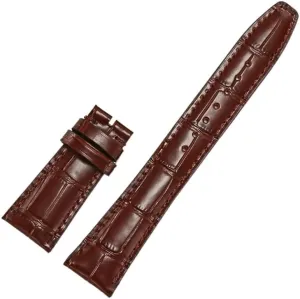 Leather Watch Band Compatible for IWC Replacement Straps Classic Alligator Texture 20mm 21mm 22mm for IWC Big Pilot Spitfire Gun IW5009 IW3777 Rivets Cowhide Watch Strap