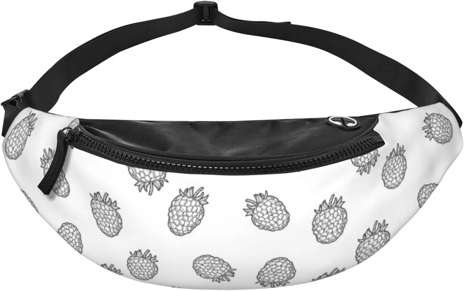 Leisure Sports Crossbody Bag Running Casual Hands-Free Wallets Waist Pack for Man Woman Father's Day for Dad Black White Raspberry