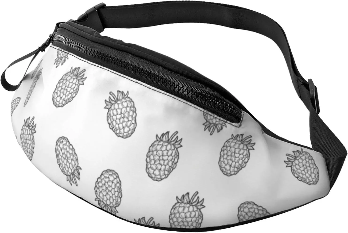Leisure Sports Crossbody Bag Running Casual Hands-Free Wallets Waist Pack for Man Woman Father's Day for Dad Black White Raspberry