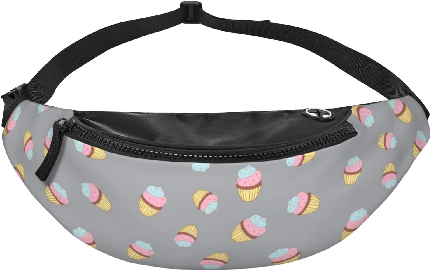 Leisure Sports Crossbody Bag Running Casual Hands-Free Wallets Waist Pack for Man Woman Father's Day for Dad Blue and Pink Cake