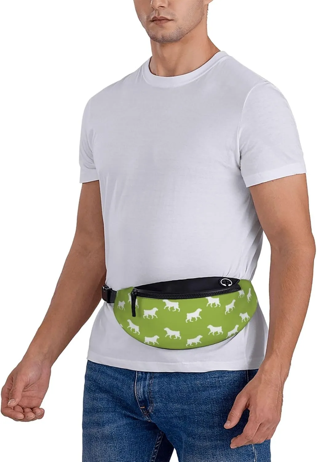 Leisure Sports Crossbody Bag Running Casual Hands-Free Wallets Waist Pack for Man Woman Father's Day for Dad Running Dog