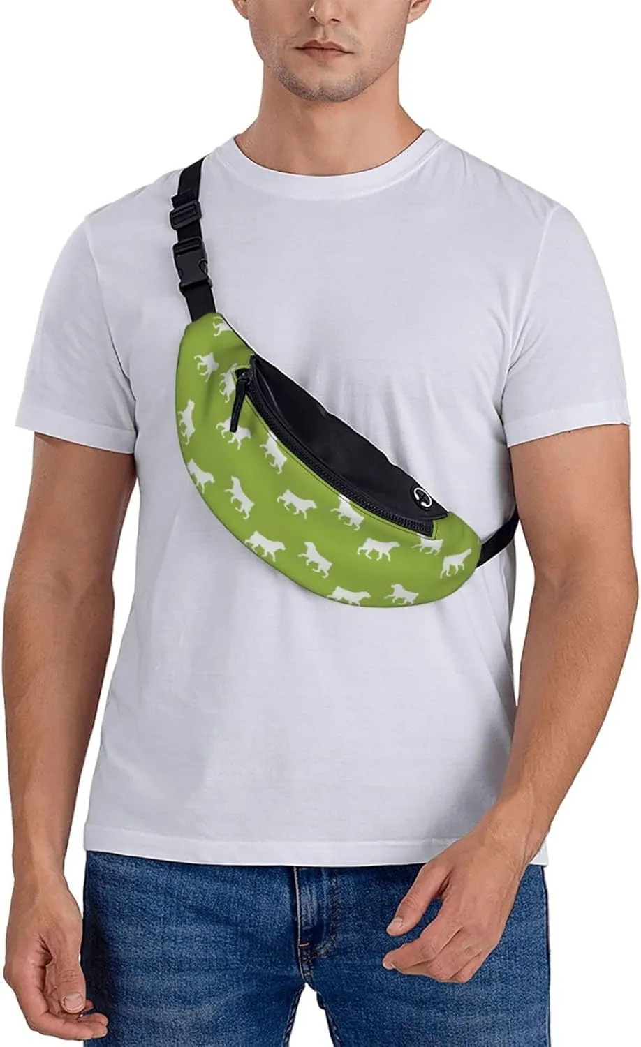 Leisure Sports Crossbody Bag Running Casual Hands-Free Wallets Waist Pack for Man Woman Father's Day for Dad Running Dog