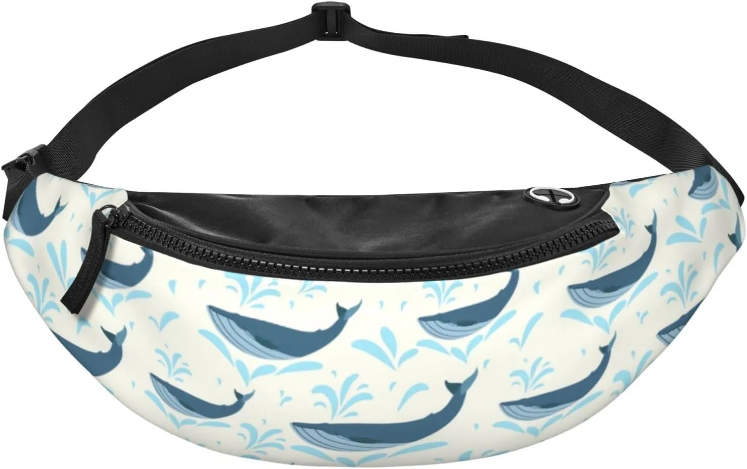 Leisure Sports Crossbody Bag Running Casual Hands-Free Wallets Waist Pack for Man Woman Father's Day for Dad Water Whale
