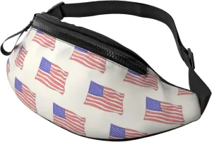 Leisure Sports Crossbody Bag Running Casual Hands-Free Wallets Waist Pack for Man Woman Father's Day for Dad Watercolor Flag