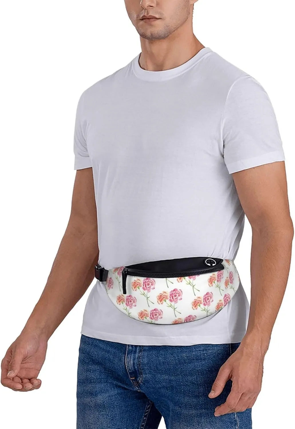 Leisure Sports Crossbody Bag Running Casual Hands-Free Wallets Waist Pack for Man Woman Father's Day for Dad Yellow Pollen Flower