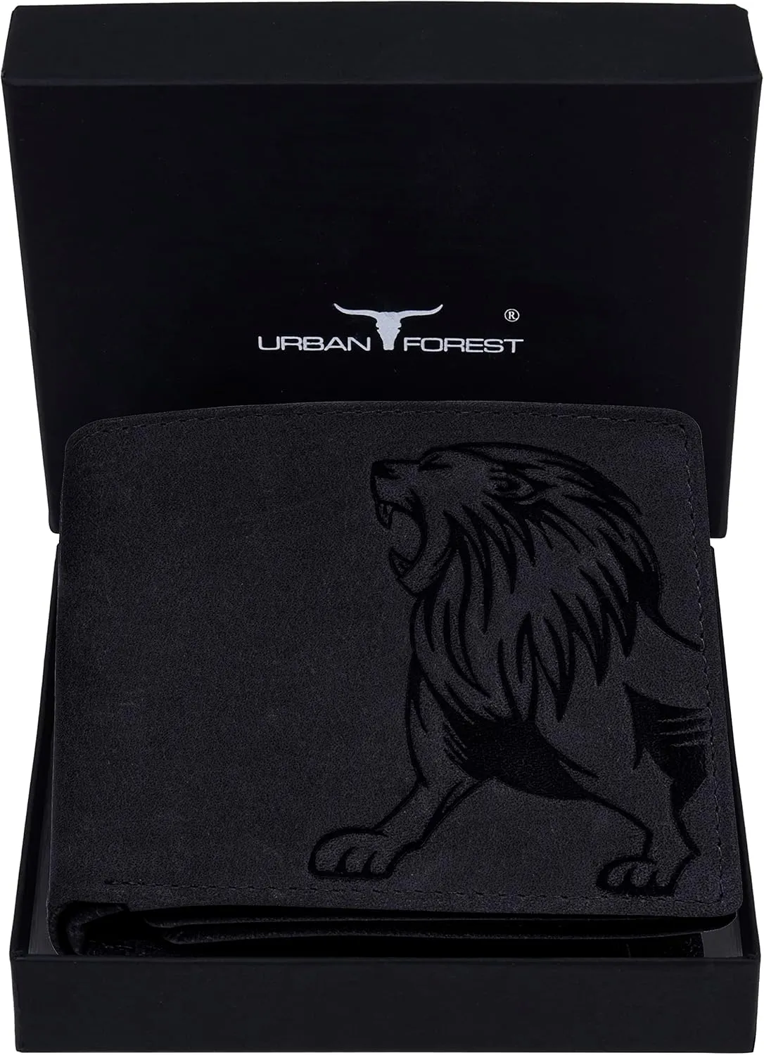 Leo Leather Wallet for Men, Vintage Black, Contemporary