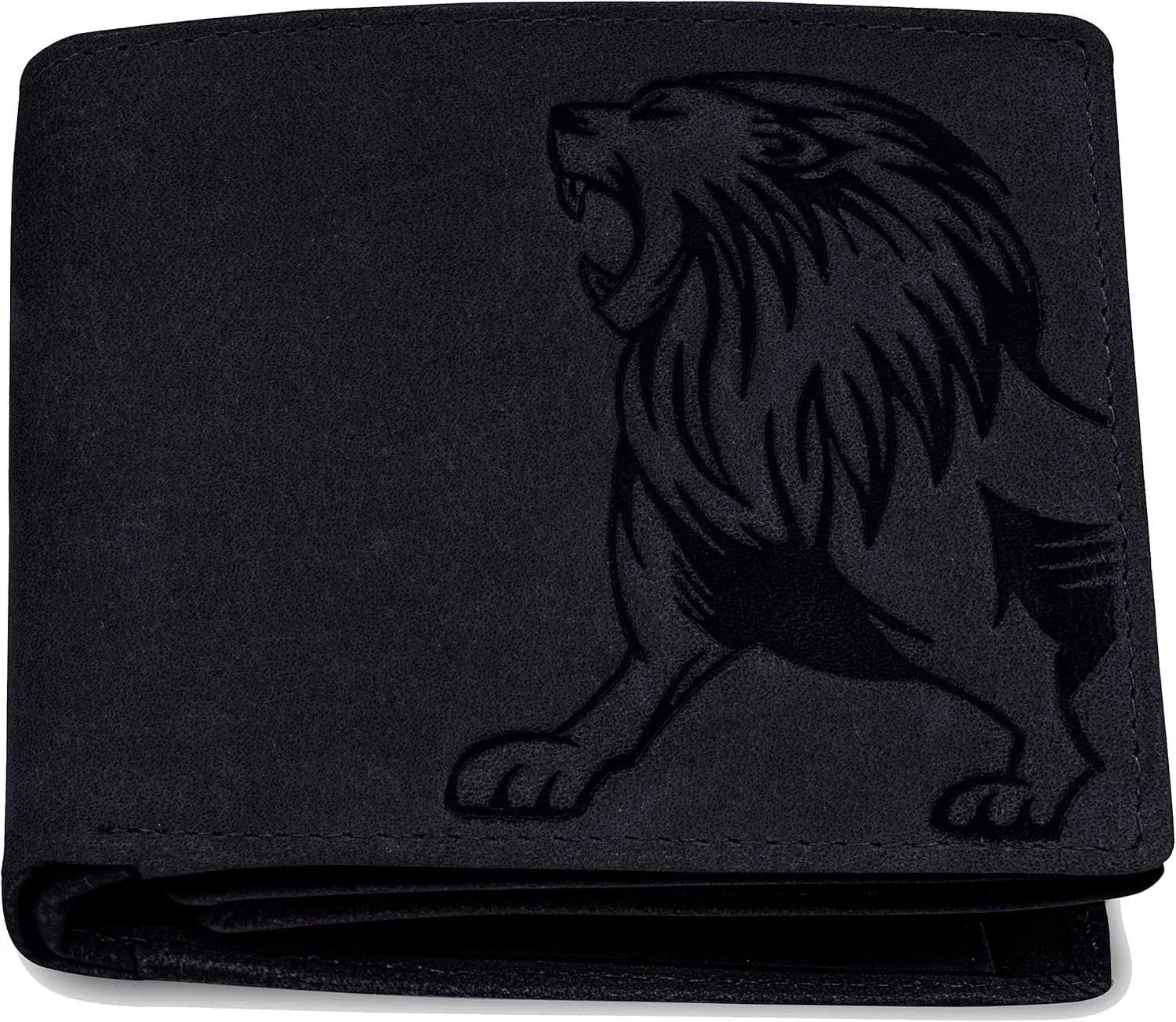 Leo Leather Wallet for Men, Vintage Black, Contemporary